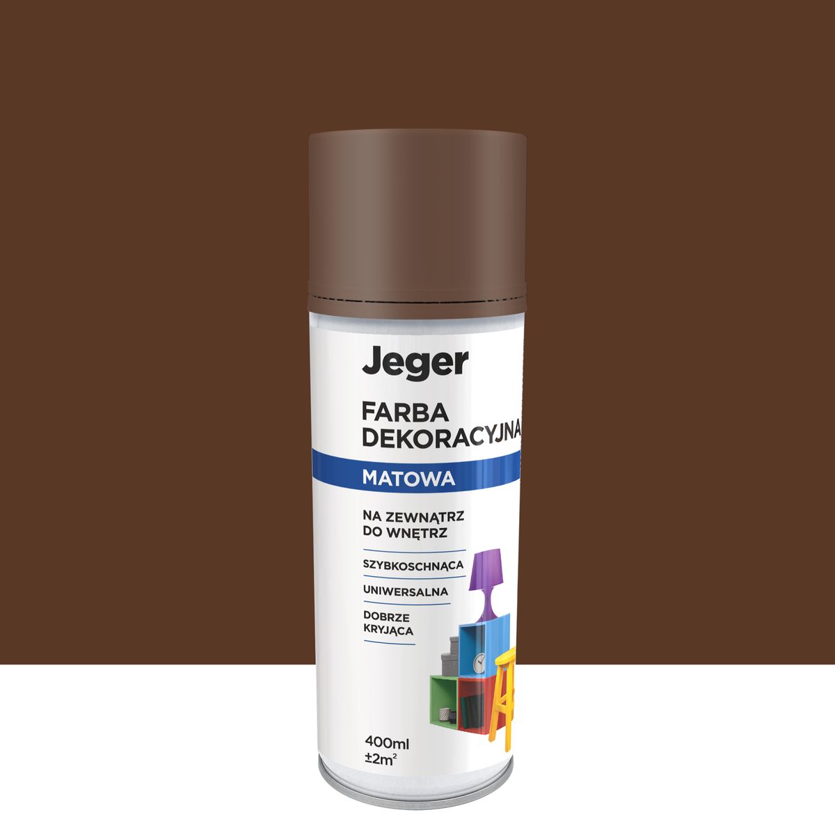 Spray 0.4 l brąz mat Jeger