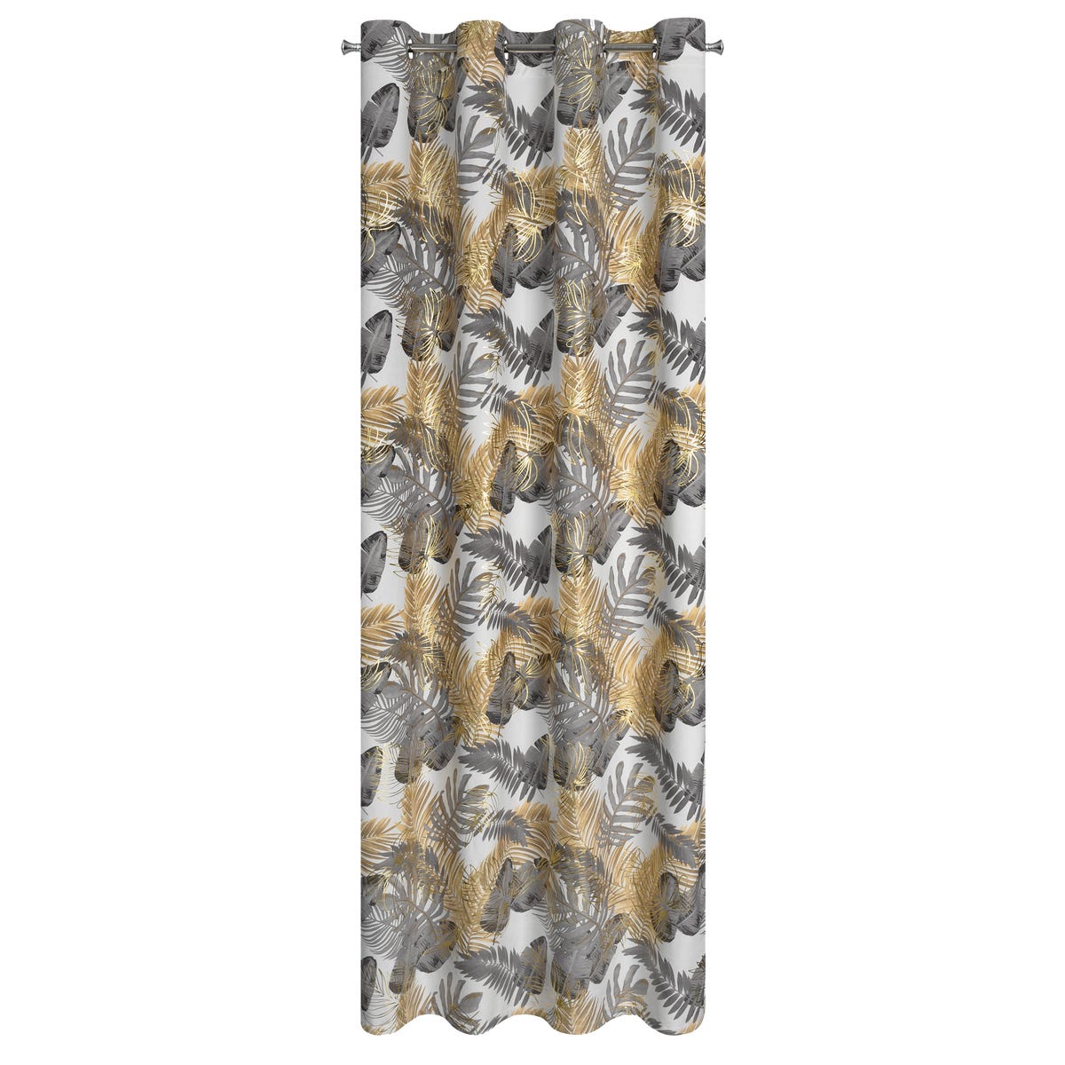 Zasłona Bali beżowo-żółta 140 x 250 cm na przelotkach