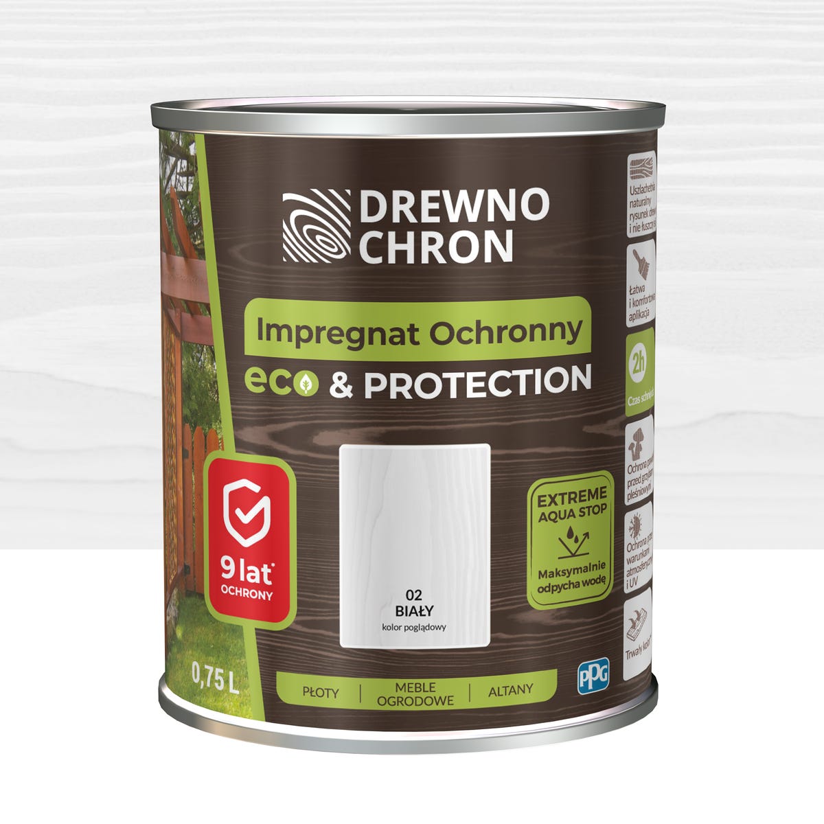 Impregnat do drewna 0.75 l Biały Drewnochron