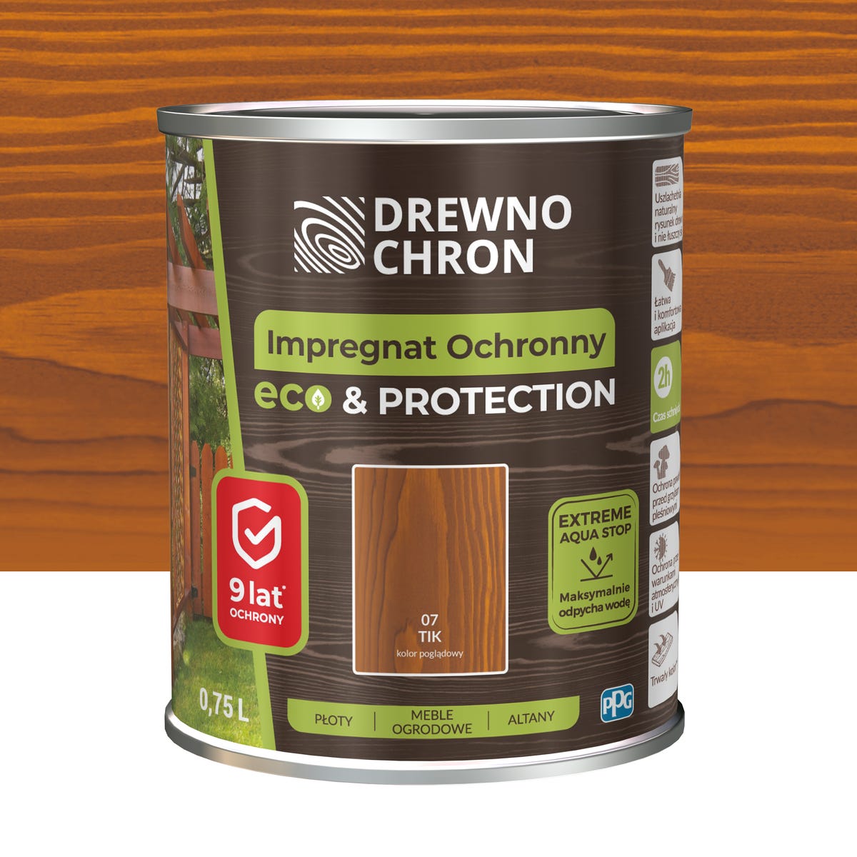 Impregnat do drewna 0.75 l Teak Drewnochron
