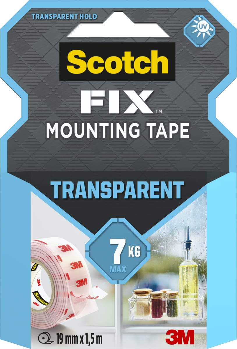 Scotch Taśma montażowa Transparent 19 mm x 1.5 m Fix