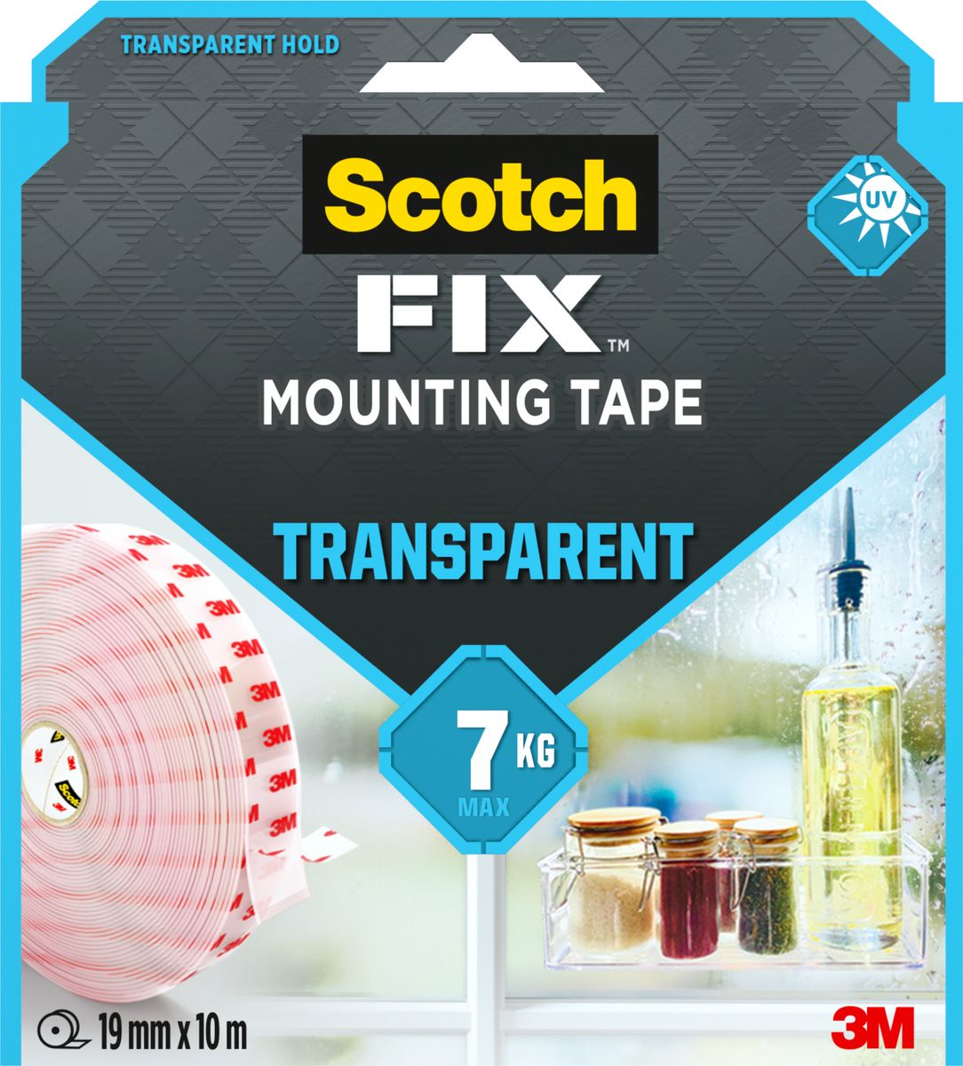 Scotch Taśma montażowa Transparent 19 mm x 10 m Fix