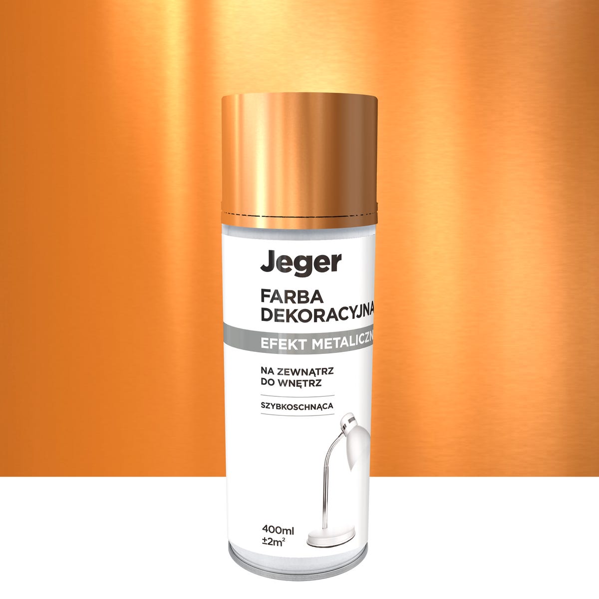 Spray kolor miedź 0.4 l metaliczny Jeger