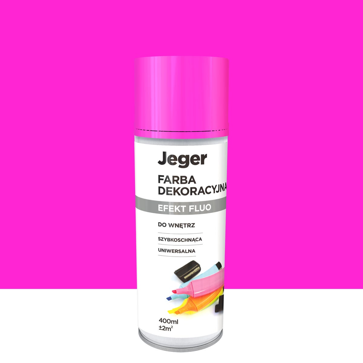 Spray 0.4 l różowy fluorescencyjny Jeger