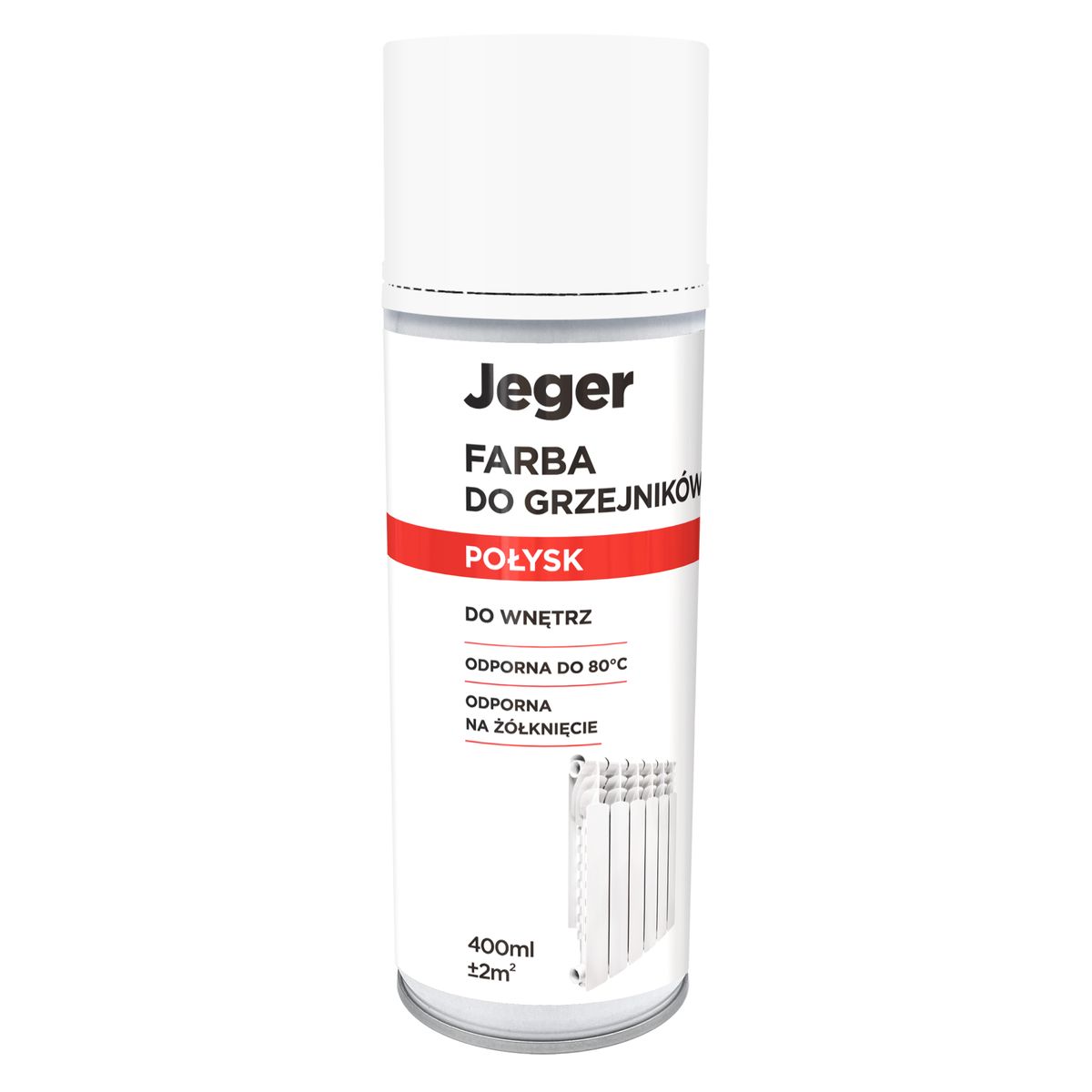 Lakier do grzejników 0.4 l Biały połysk Jeger