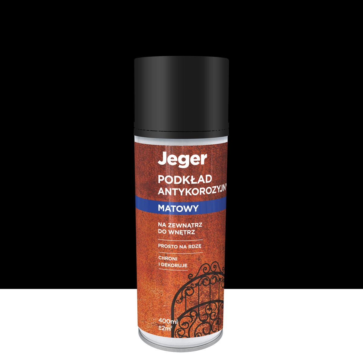 Podkład antykorozyjny 0.4 l czarny mat Jeger