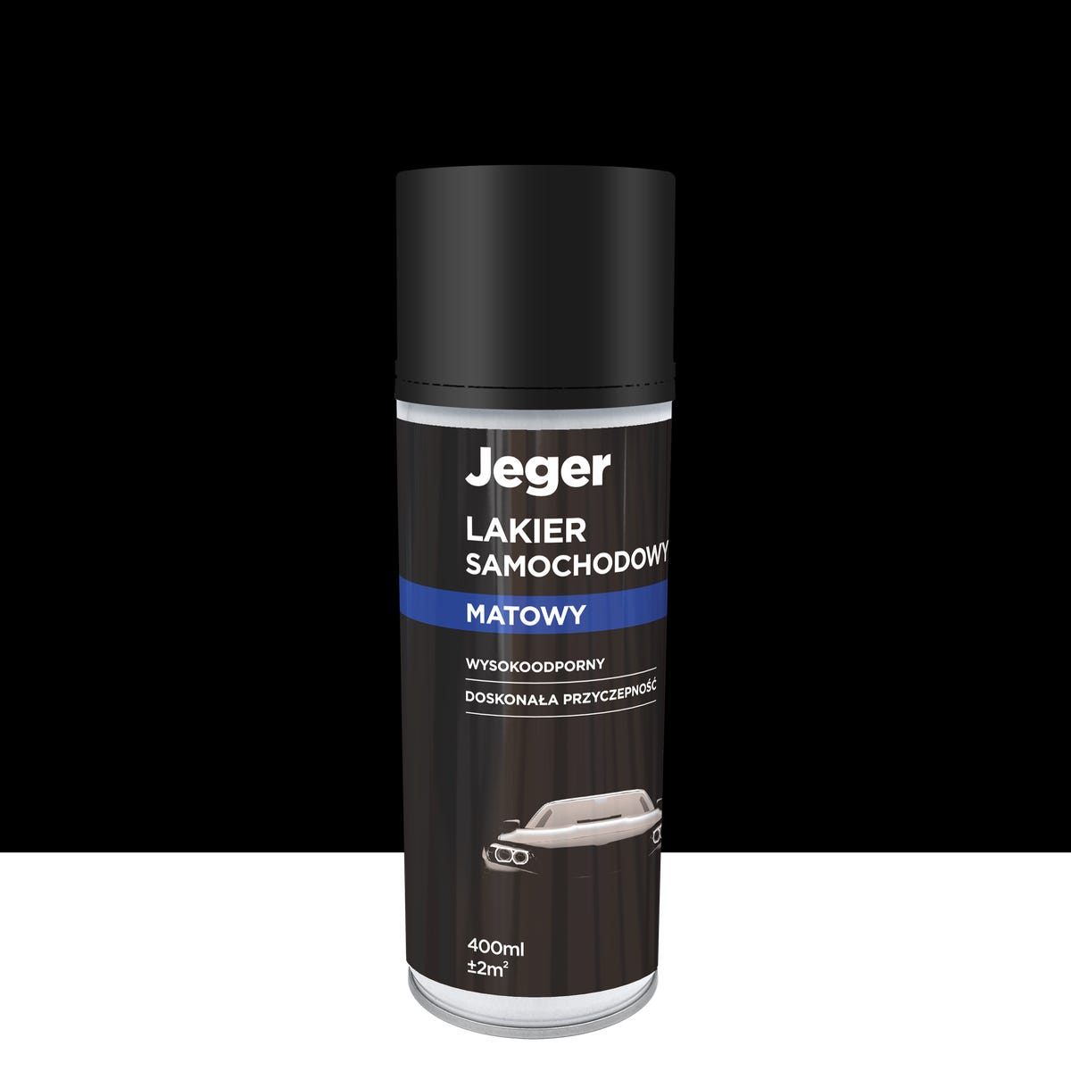Lakier samochodowy w sprayu 0.4 l czarny matowy Jeger