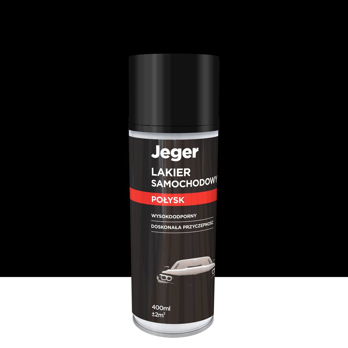Lakier samochodowy w sprayu 0.4 l czarny połysk Jeger