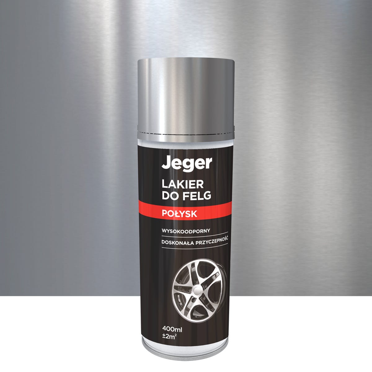 Lakier do felg w sprayu 0.4 l srebrny połysk Jeger