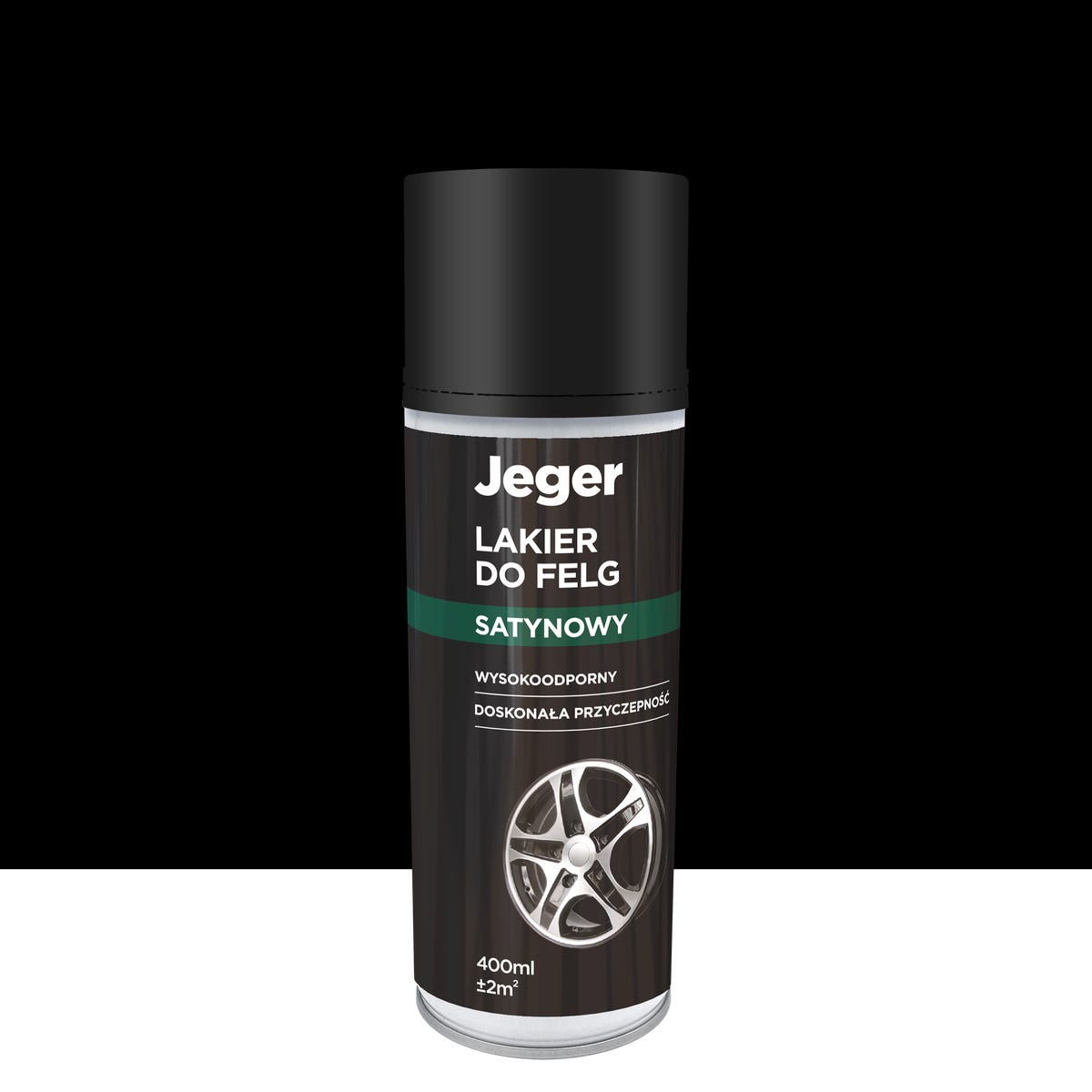 Lakier do felg w sprayu 0.4 l czarny satynowy Jeger