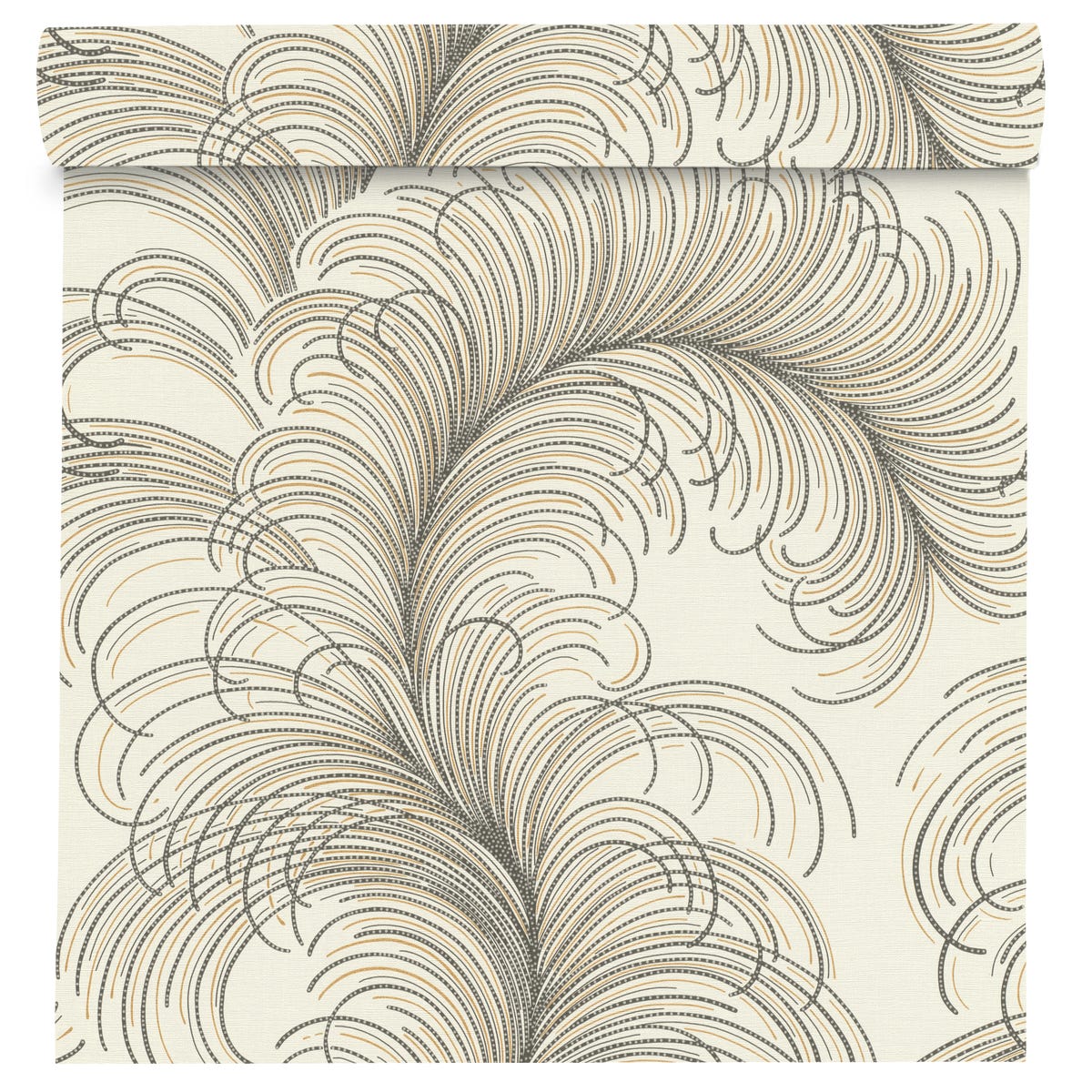 Tapeta Pióra 689303 beżowa winylowa na flizelinie