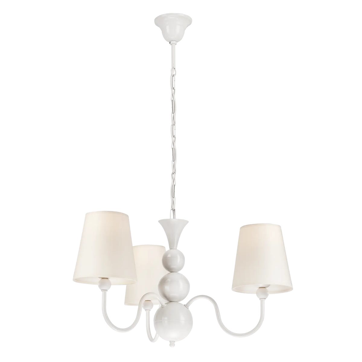Lampa wisząca Bouli biała 3 x E27 Lamkur