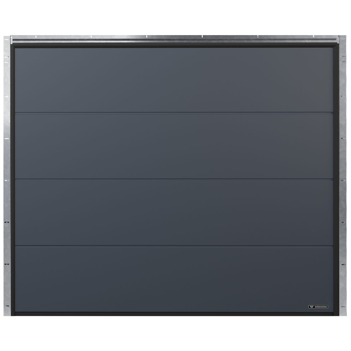 Wiśniowski Brama garażowa segmentowa z napędem Nobla Antracyt 2500x2125 mm 7016 SILKL