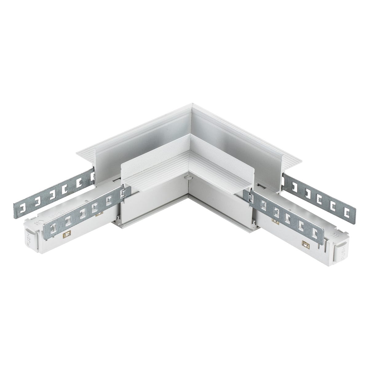 Łącznik L M-Line biały poziomy podtynkowy 1F DPM