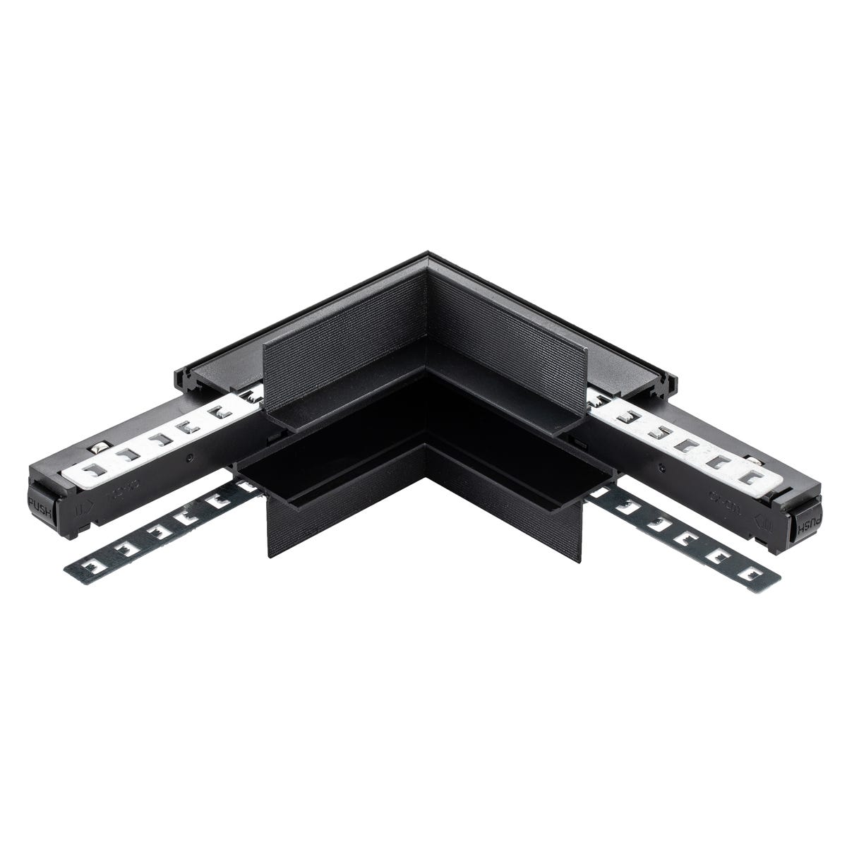 Łącznik L M-Line czarny wewnętrzny podtynkowy 1F DPM