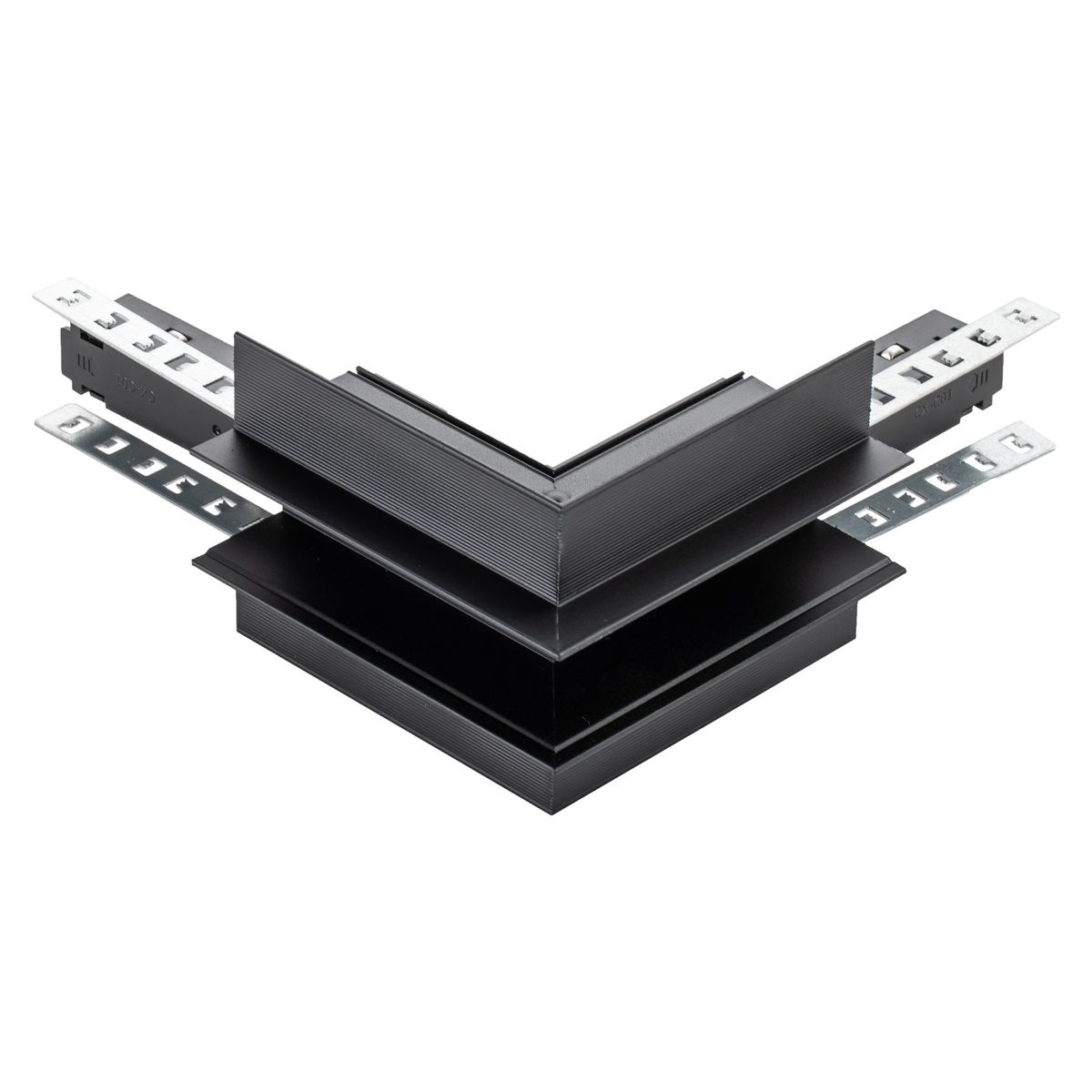 Łącznik L M-Line czarny zewnętrzny podtynkowy 1F DPM