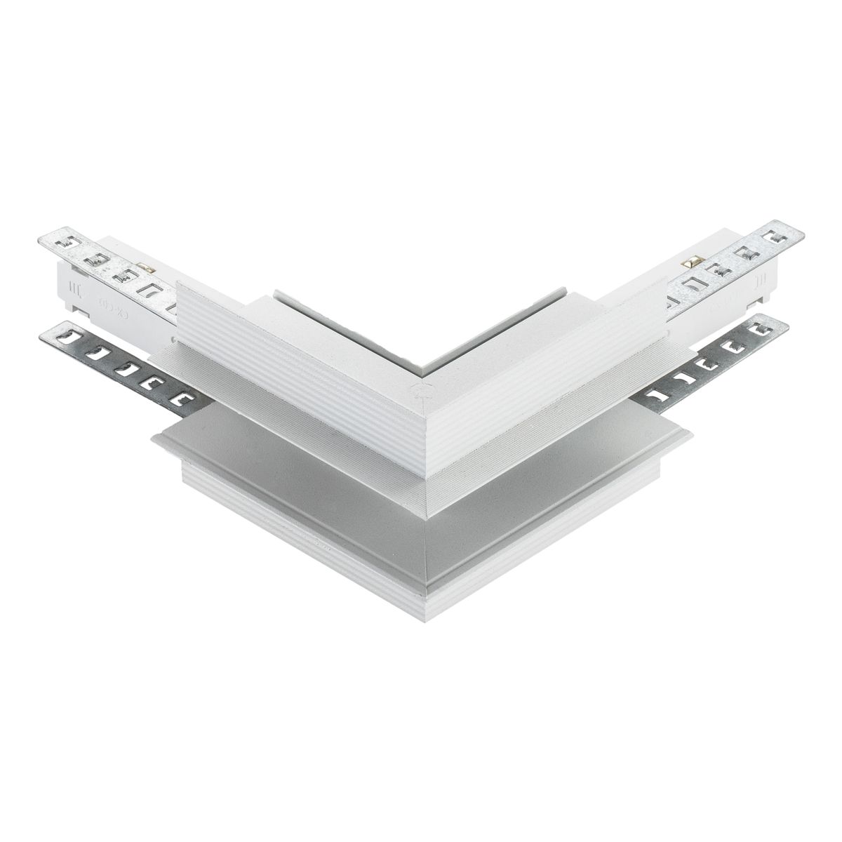 Łącznik L M-Line biały zewnętrzny podtynkowy 1F DPM