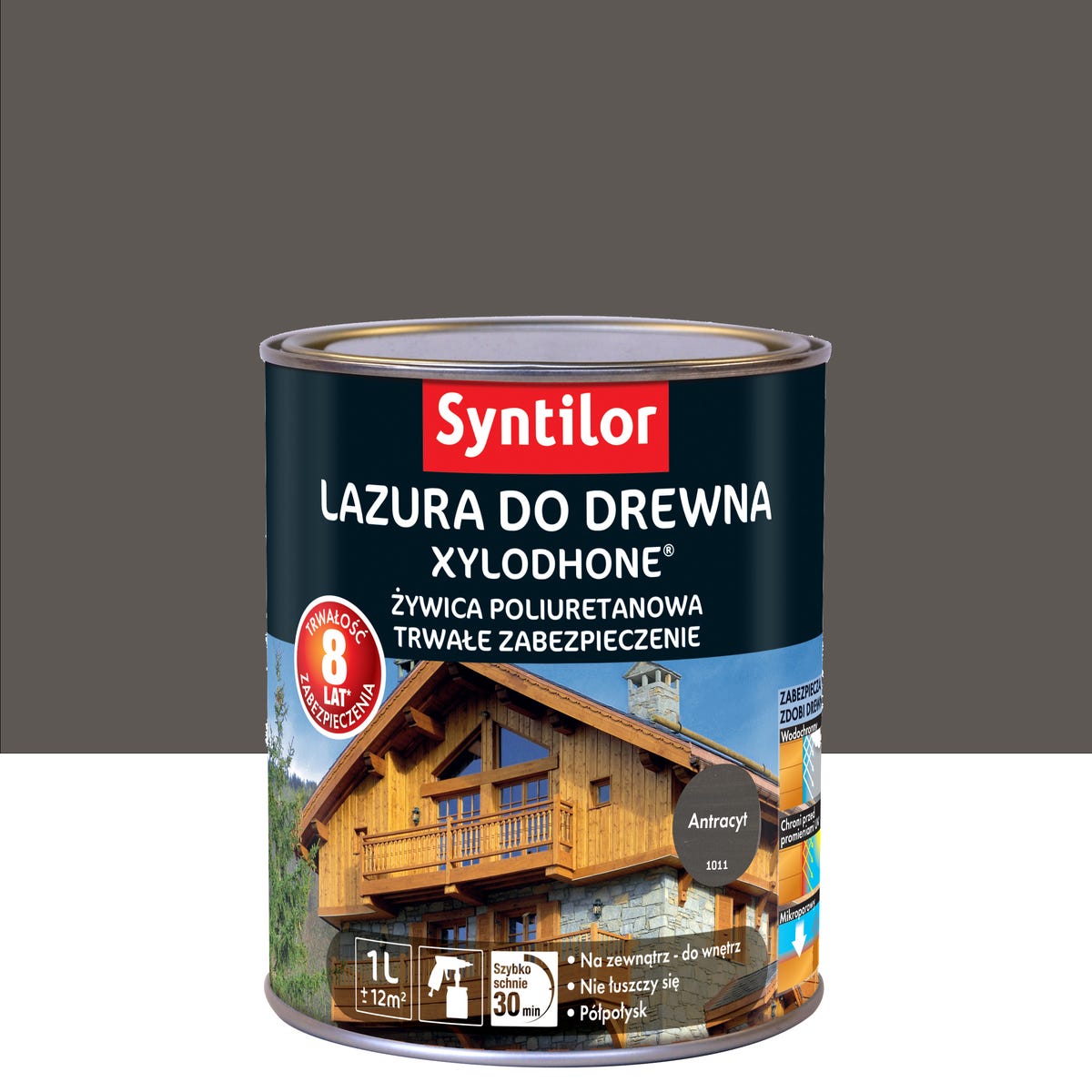 Lazura do drewna Xylodhone HP 1 l Antracyt Syntilor