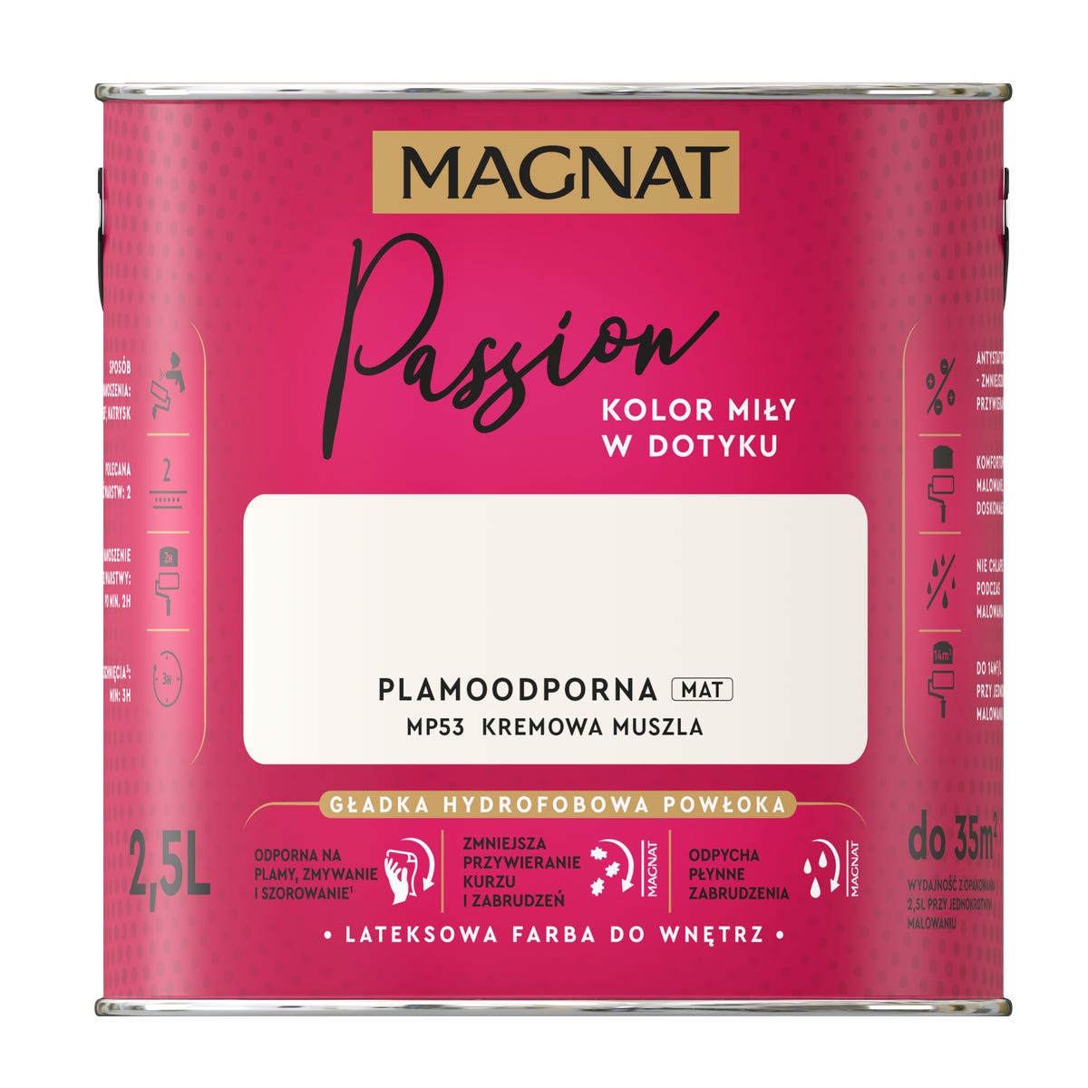 Farba Magnat Passion Kremowa muszla 2.5 l