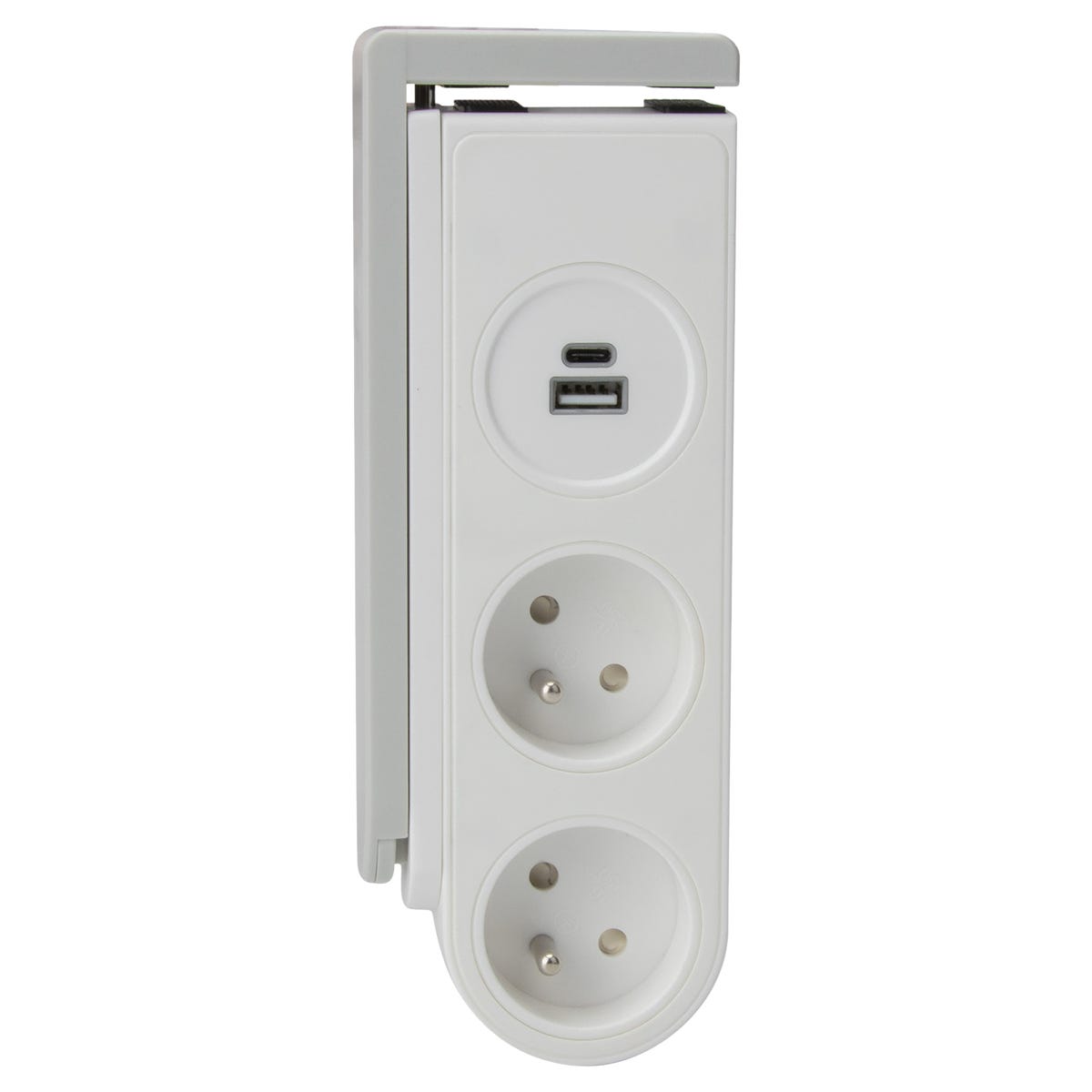 Listwa blatowa biała 2 x 2P+Z, 2 x USB Otio