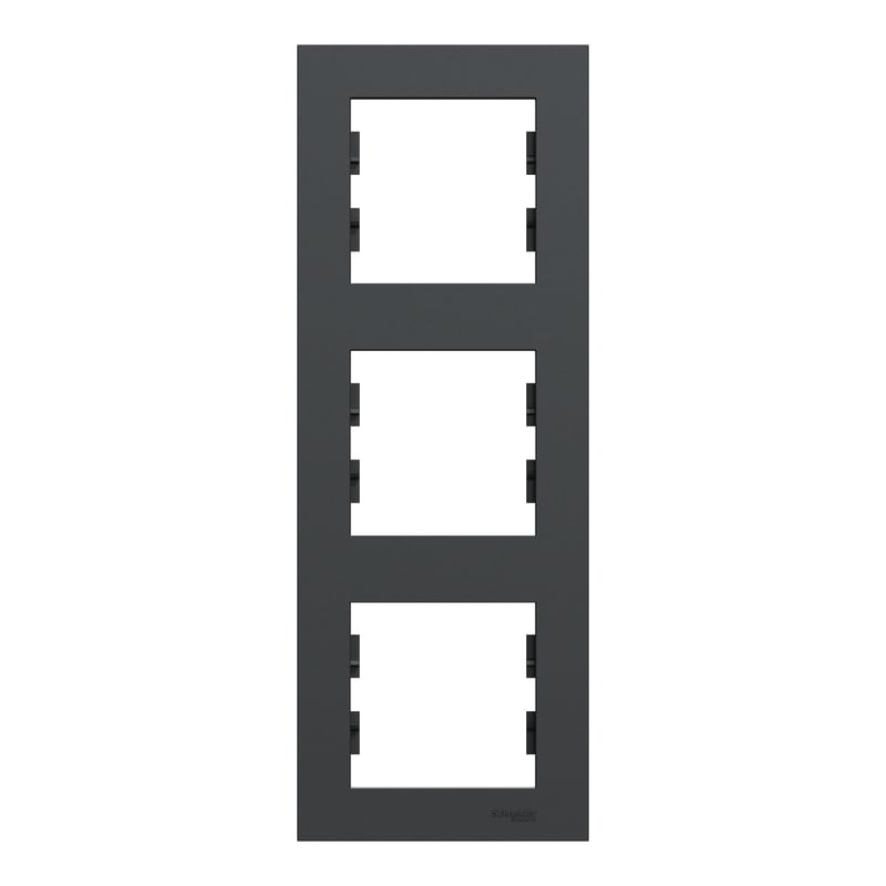 Ramka potrójna pionowa Miluz Ed antracyt SCHNEIDER