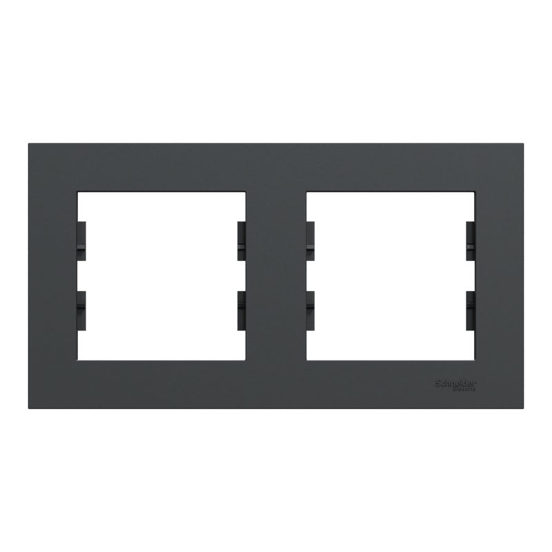 Schneider Electric Ramka podwójna pozioma MILUZ ED Antracyt