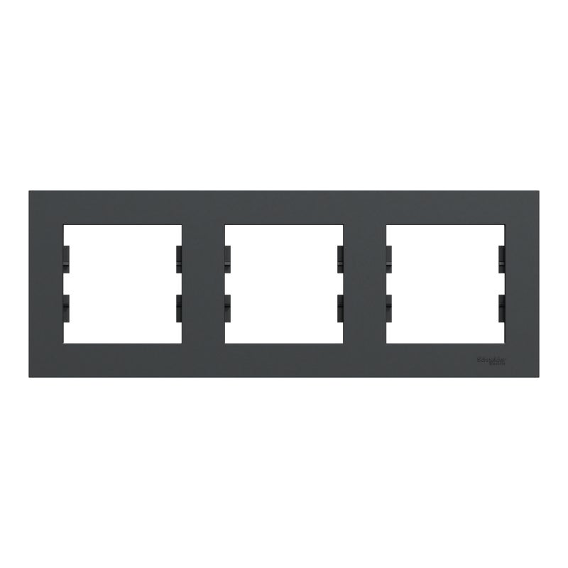 Schneider Electric Ramka potrójna pozioma MILUZ ED Antracyt