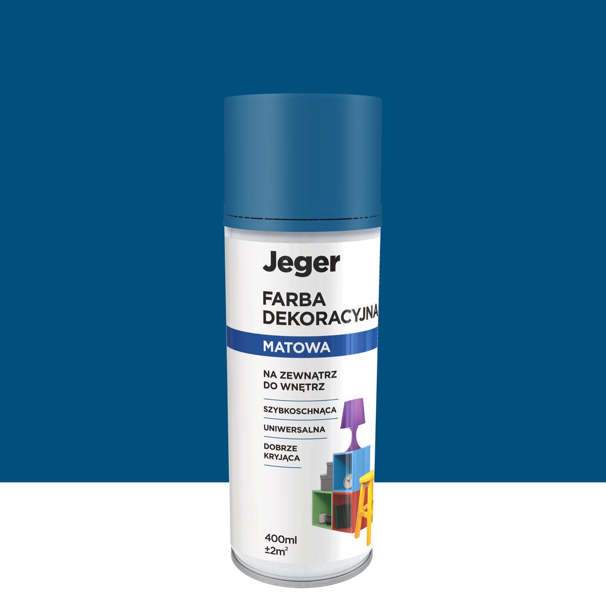 Spray 0.4 l niebieski mat Jeger