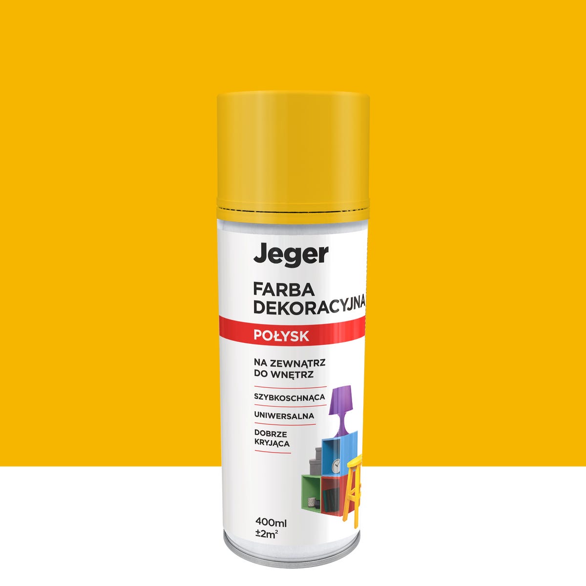 Spray 0.4 l żółty połysk Jeger
