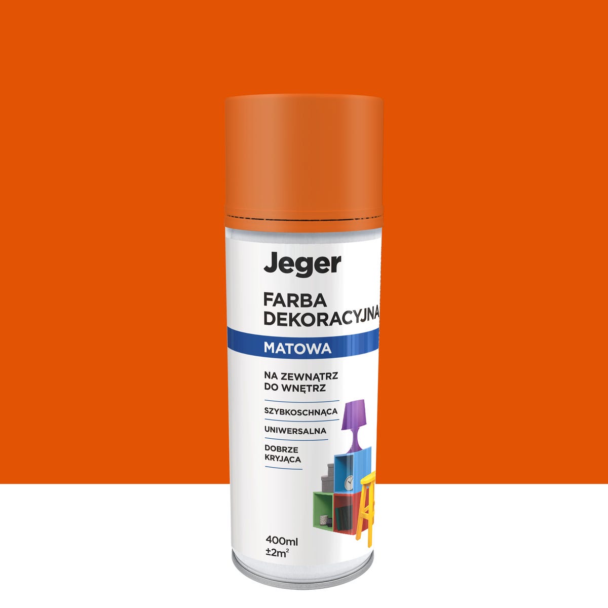 Spray 0.4 l pomarańczowy mat Jeger