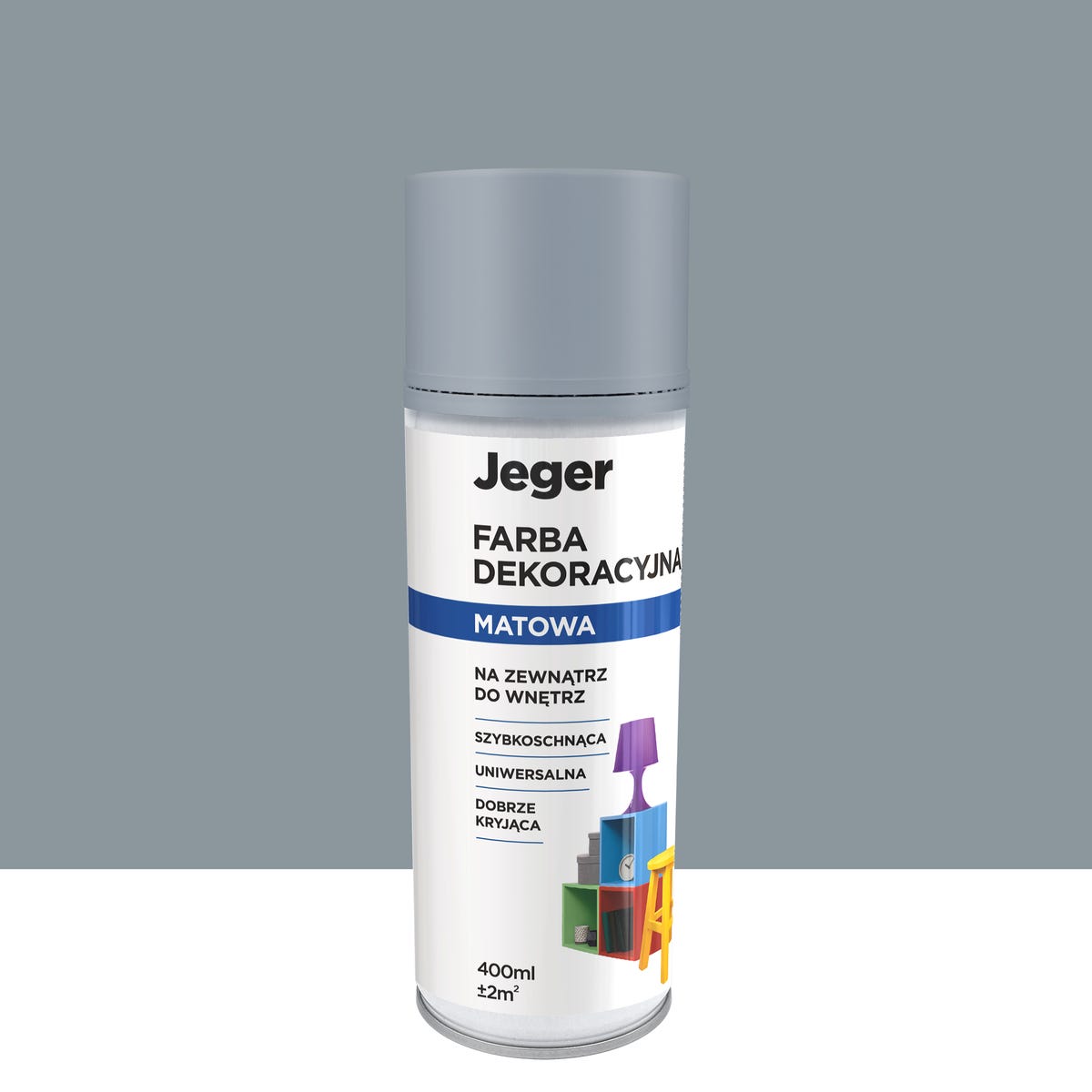 Spray 0.4 l szary mat Jeger