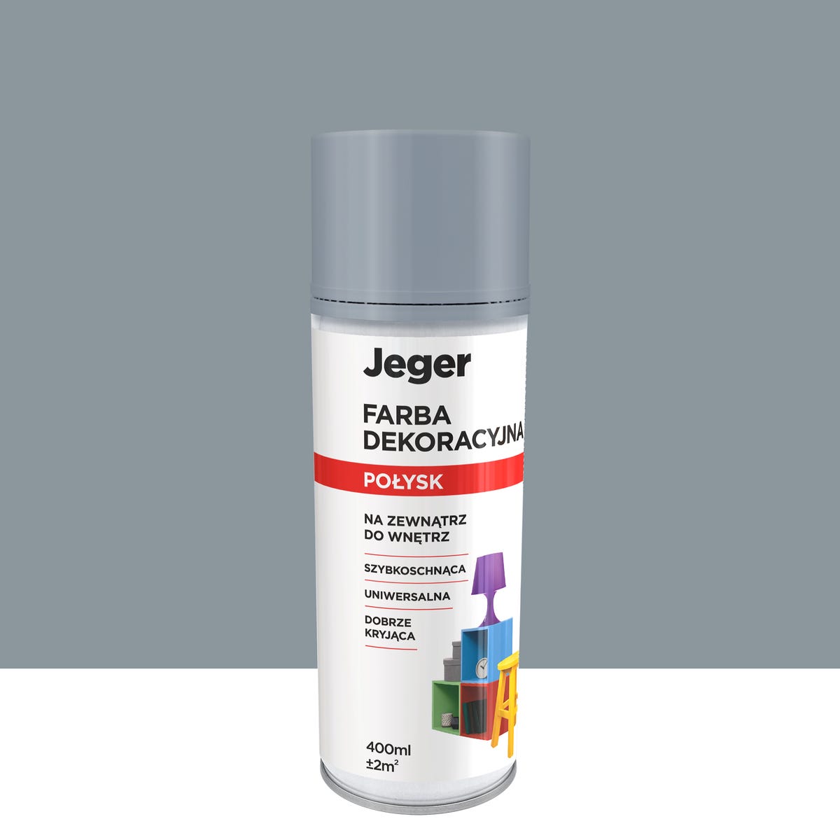 Spray 0.4 l szary połysk Jeger