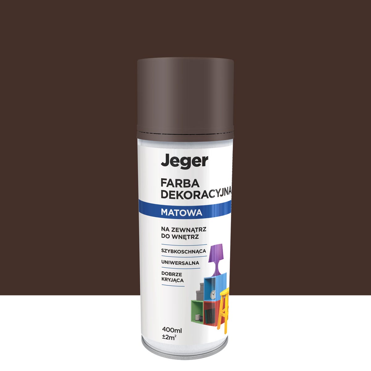 Spray 0.4 l brązowy mat Jeger