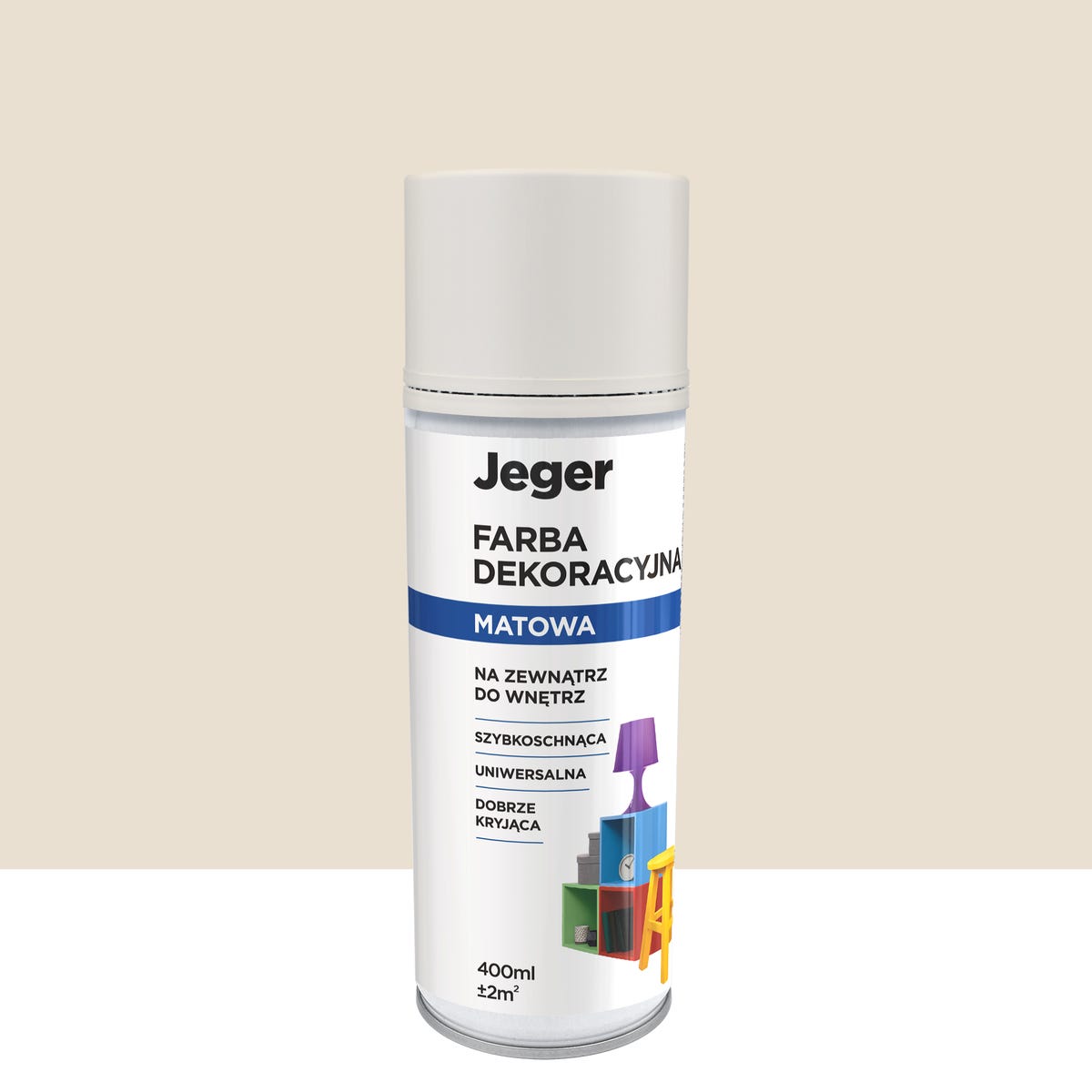 Spray 0.4 l biały mat Jeger
