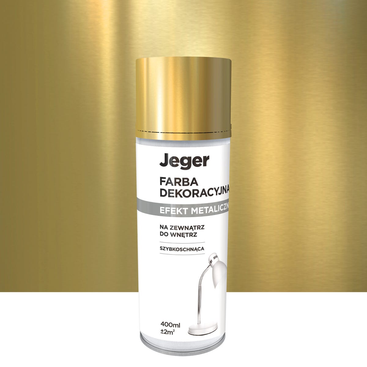 Spray kolor złoty 0.4 l metaliczny Jeger