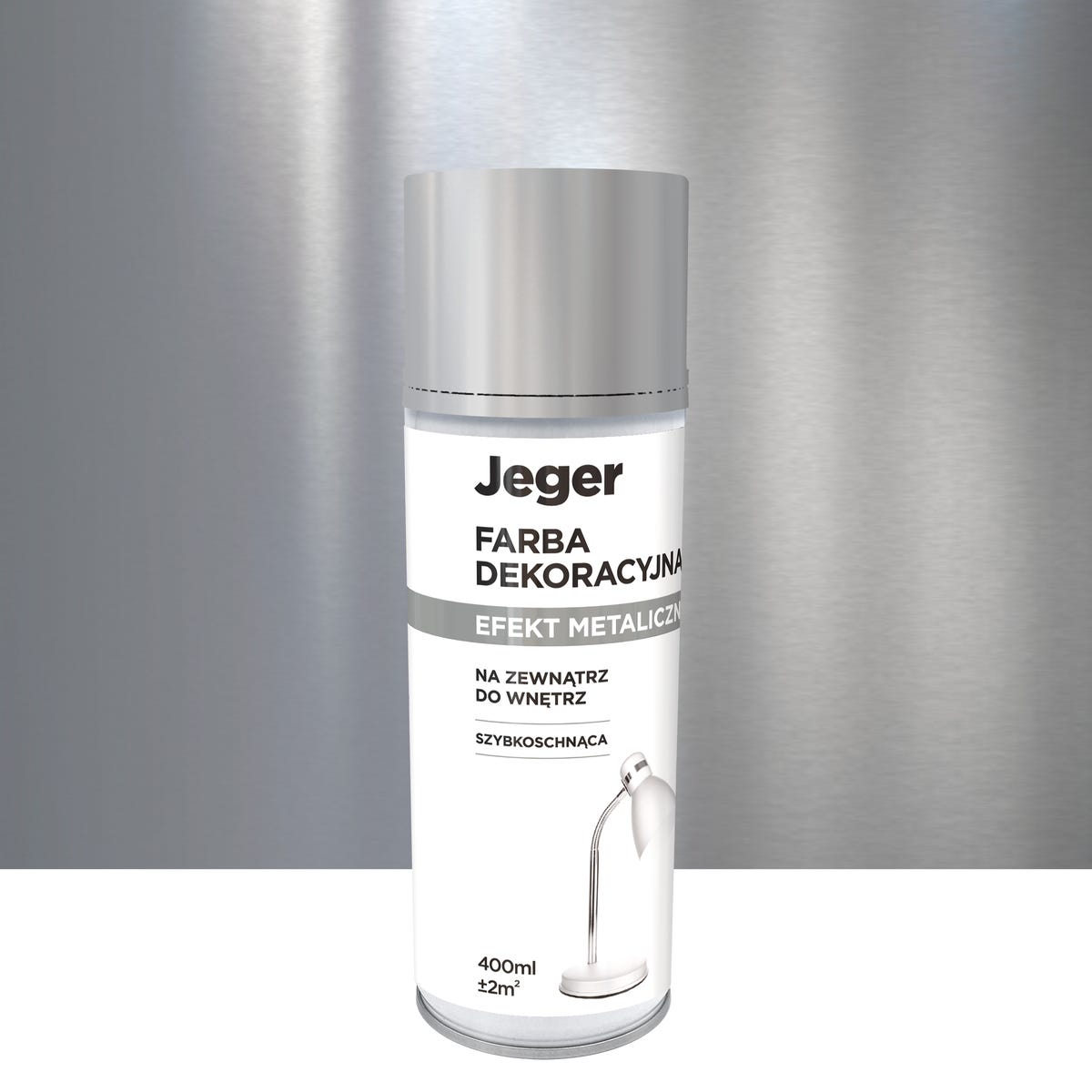 Spray 0.4 l srebrny metalizowany Jeger