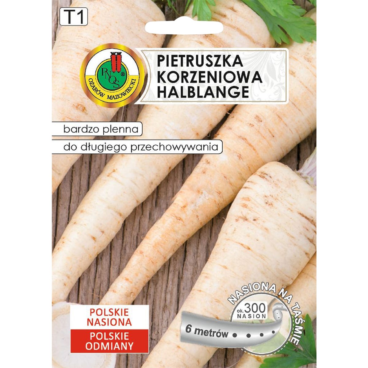 Pietruszka korzeniowa Halblange nasiona na taśmie 6m Pnos