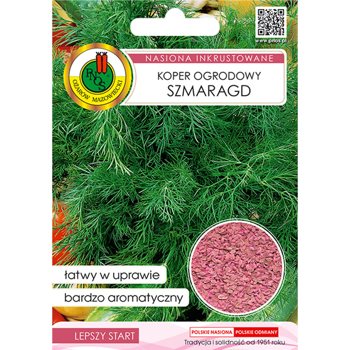 Koper ogrodowy 'Szmaragd' nasiona inkrustowane Pnos
