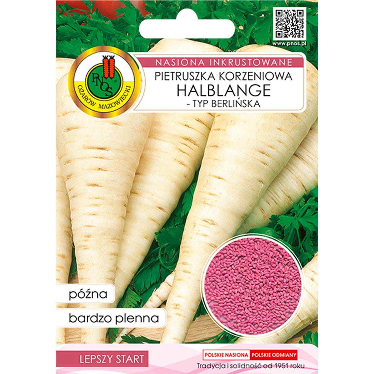 Pietruszka korzeniowa Halblange nasiona inkrustowane Pnos