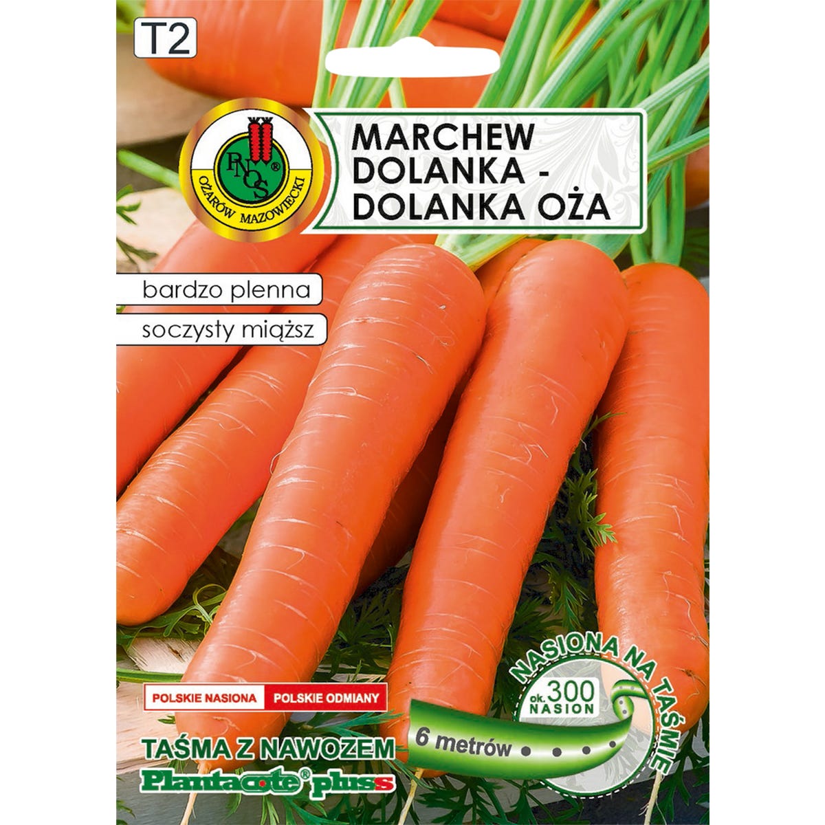 Marchew jadalna Dolanka nasiona na taśmie 6m Pnos