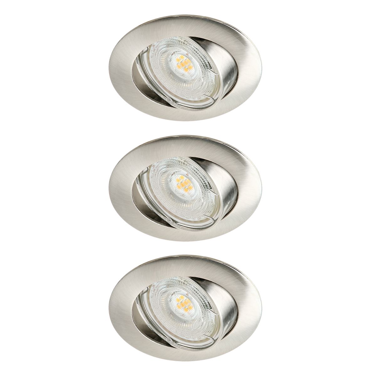 Oprawa stropowa oczko Clane 3 szt. GU10 nikiel Inspire