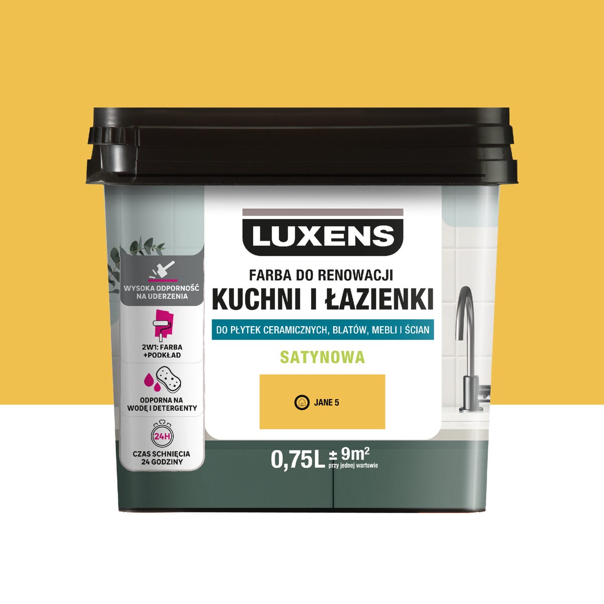 Farba renowacyjna Kuchnia & Łazienka Satin Jasne 5 0.75 l Luxens