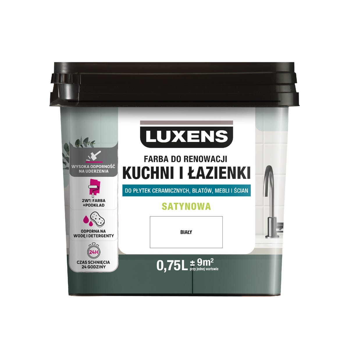 Farba renowacyjna Kuchnia & Łazienka Satin White 5 0.75 l LUXENS