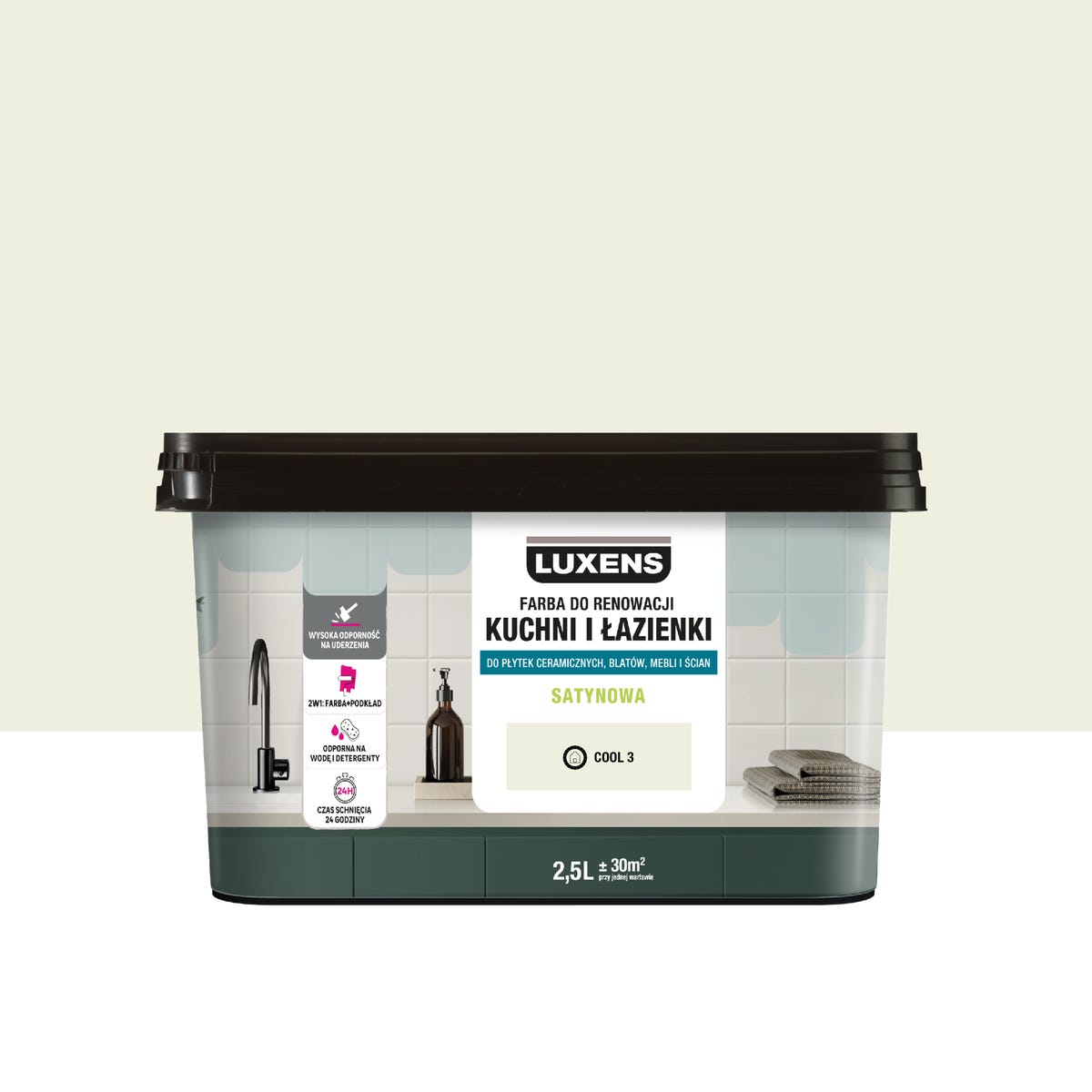 Farba renowacyjna Kuchnia & Łazienka Satin Cool 3 2.5 l Luxens
