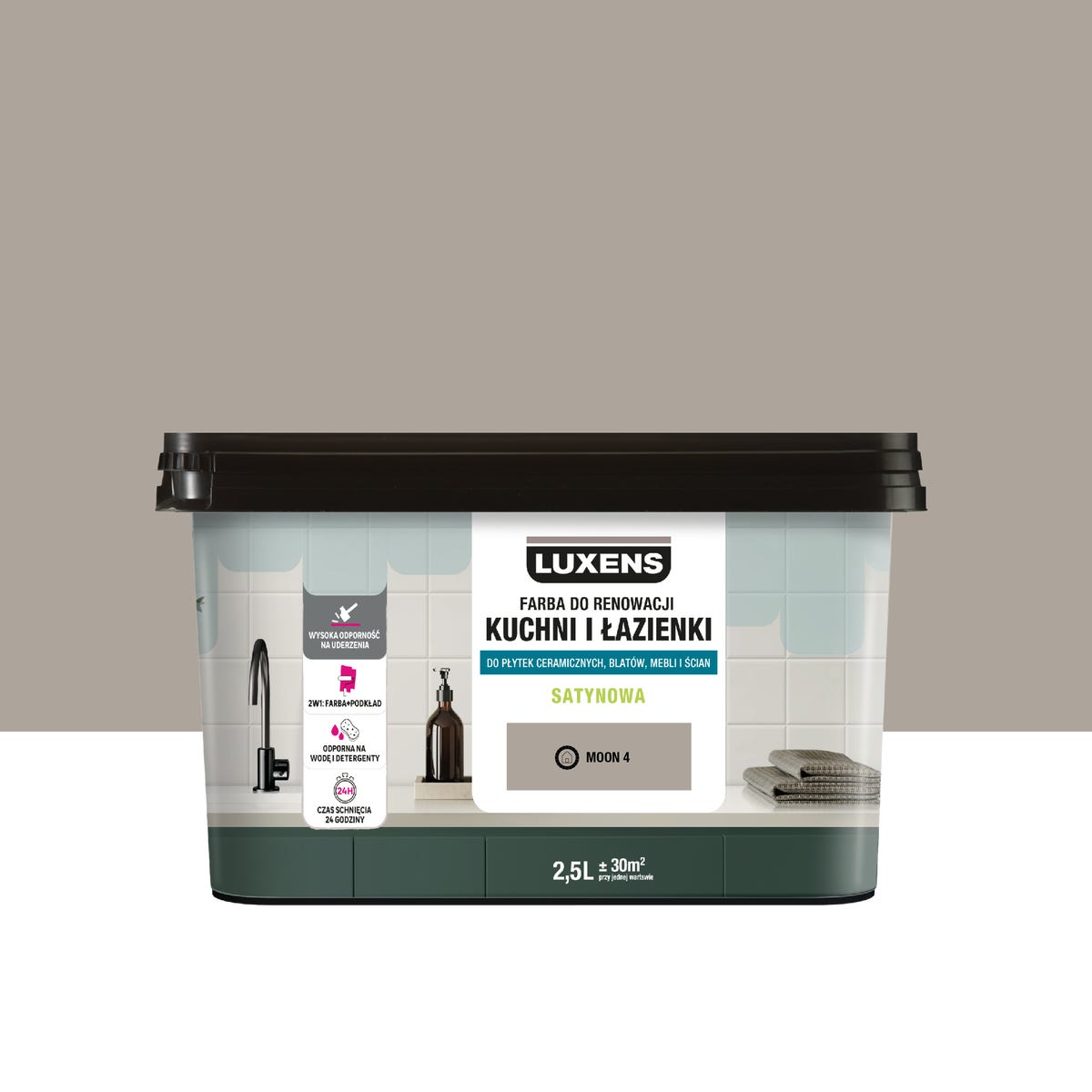 Farba renowacyjna Kuchnia & Łazienka Satin Moon 4 2.5 l Luxens