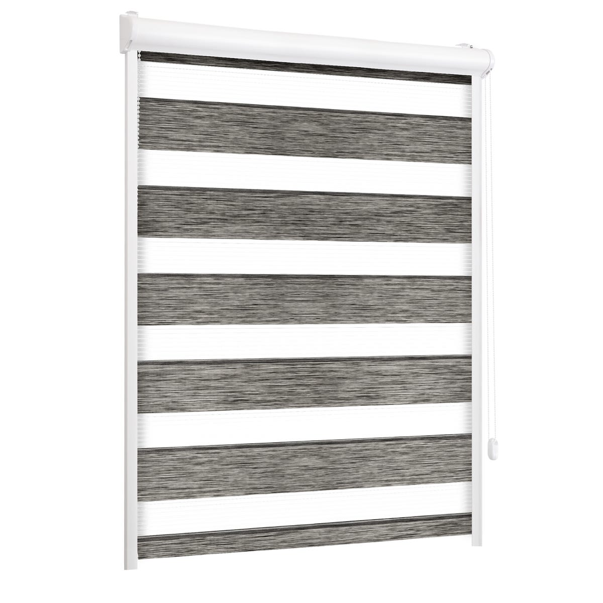 Roleta w kasecie dzień noc Naturale szara 76.5 x 220 cm prawa