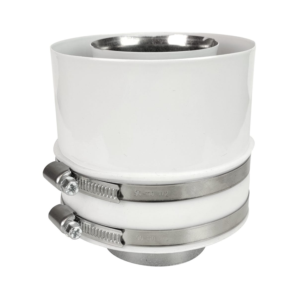 Adapter powietrzno - spalinowy 60/100 mm biały SPIROFLEX