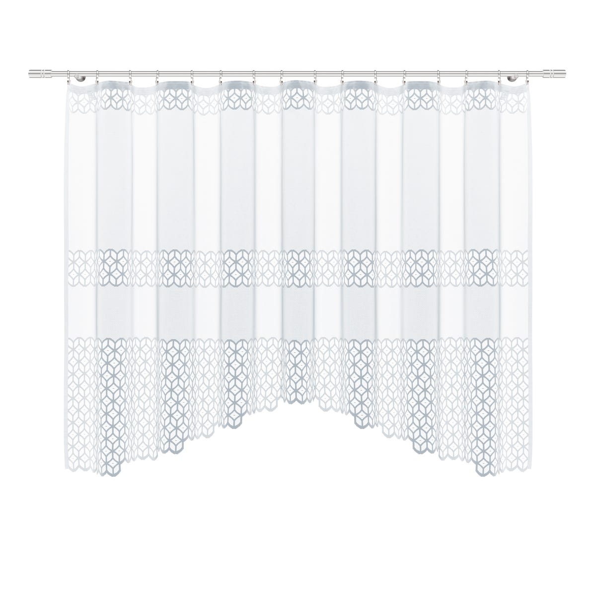 Firana żakardowa dekoracyjna Jolex 160 x 300 cm biała na taśmie