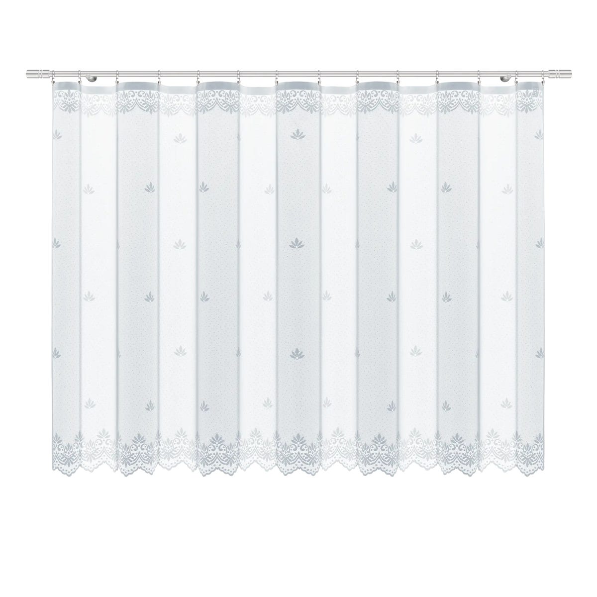 Firana żakardowa dekoracyjna Monix 160 x 300 cm biała na taśmie