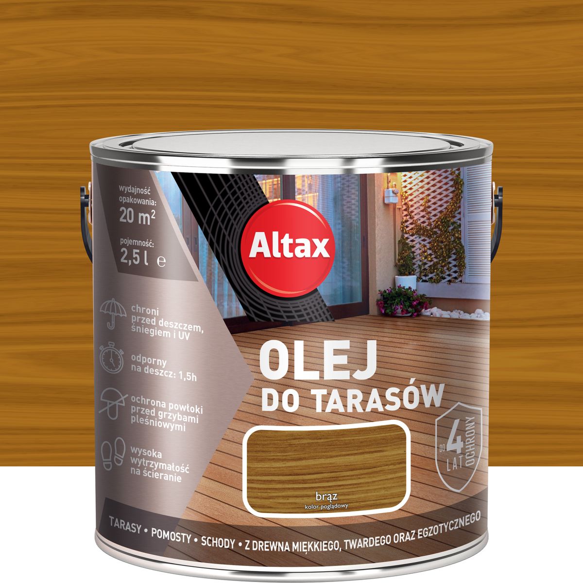 Olej do tarasów Brąz 2.5 l Altax